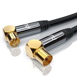 thumbnail of Primewire Antennenkabel 90° gewinkelt, Koax, TV-Kabel, RF, IEC, HDTV, 4-fach Schirmung, 75 Ohm, 120dB - 3m