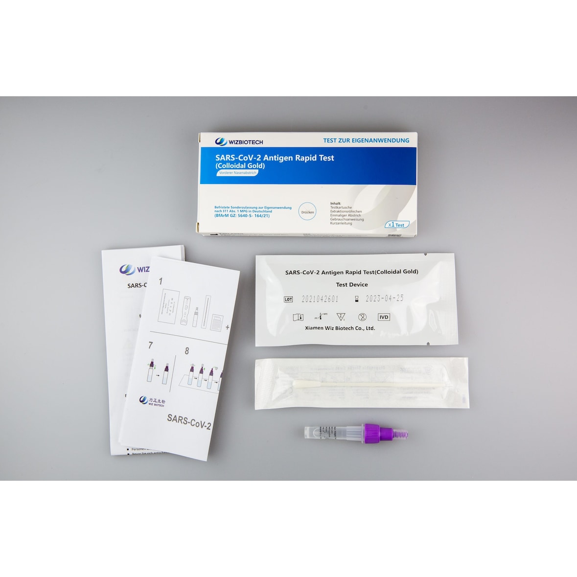 !Laientest für Jedermann! – WIZ BIOTECH COVID-19 Antigen Schnelltest - Einzelverpackt - 1 Stück