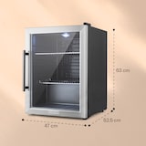 thumbnail of Beersafe XL Kühlschrank 60 Liter 2 Böden Panoramaglastür Edelstahl Edelstahl