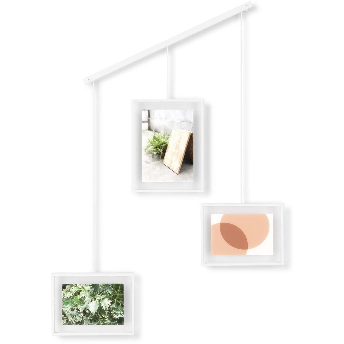 Porte photos escalier 3 cadres Exhibit blanc Umbra