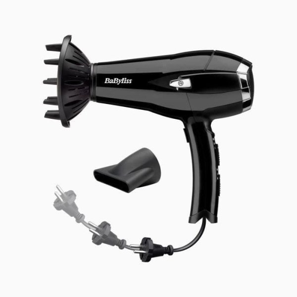 Seche Cheveux    D374DE Cordkeeper 2000 avec technologie Ionique et cordon retractable usage non-intensif Babyliss