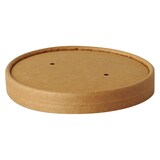 thumbnail of 75x Deckel für Bio-Suppenbecher Pappe rund O11,5cm braun biologisch abbaubar