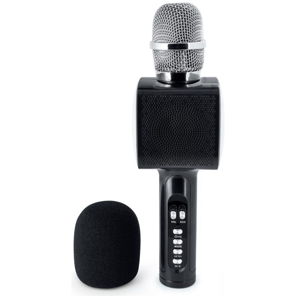 Microphone bluetooth® party mic avec effets lumineux 2 en 1 :