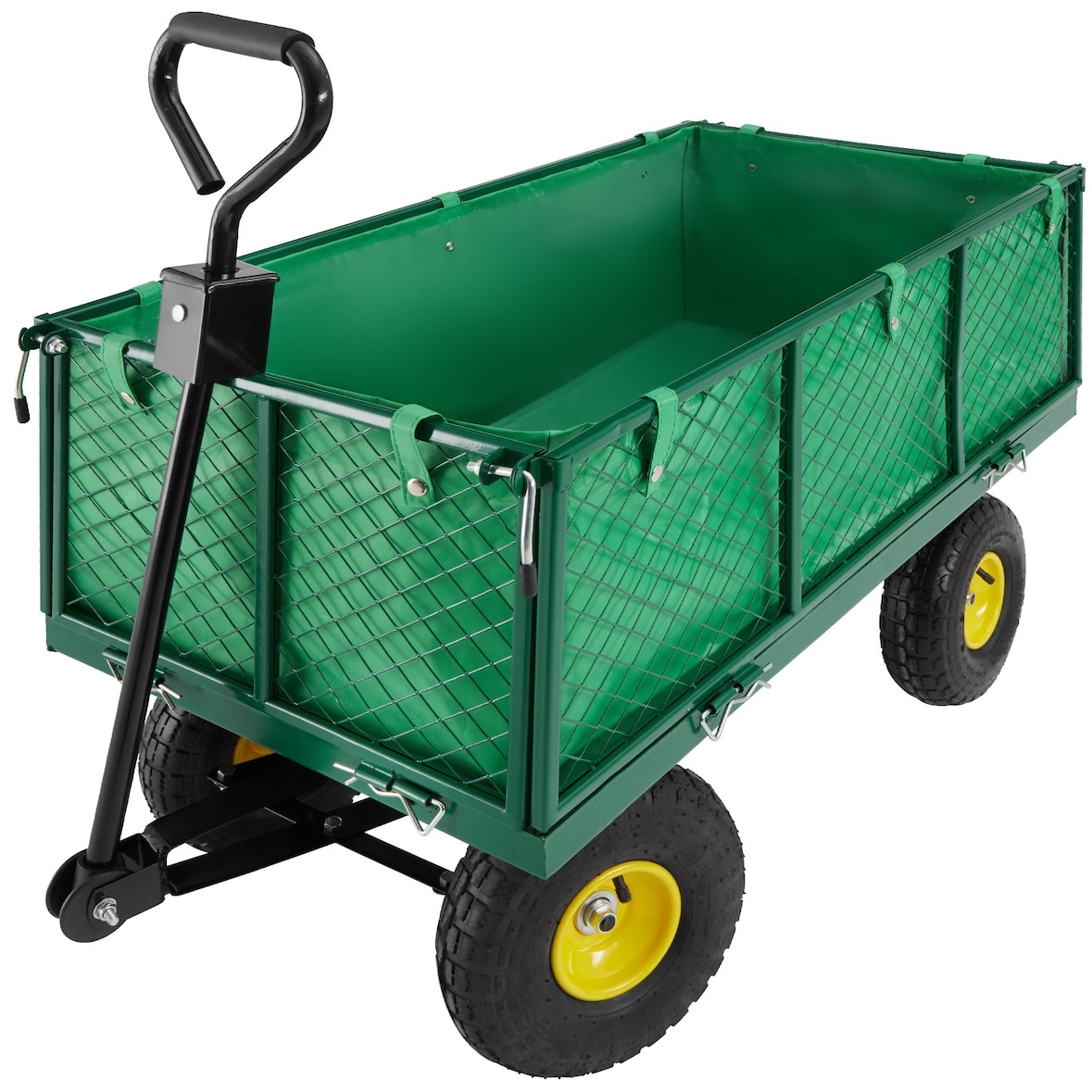 tectake Carrito de transporte con funda interior máx. 550kg  Verde