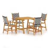 thumbnail of Helloshop26 - Conjunto de comedor de jardín de 5 piezas muebles de exterior madera maciza de acacia 02_0013753