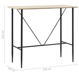 thumbnail of vidaXL Bartisch Eichenfarbe 120 x 60 x 110 cm MDF