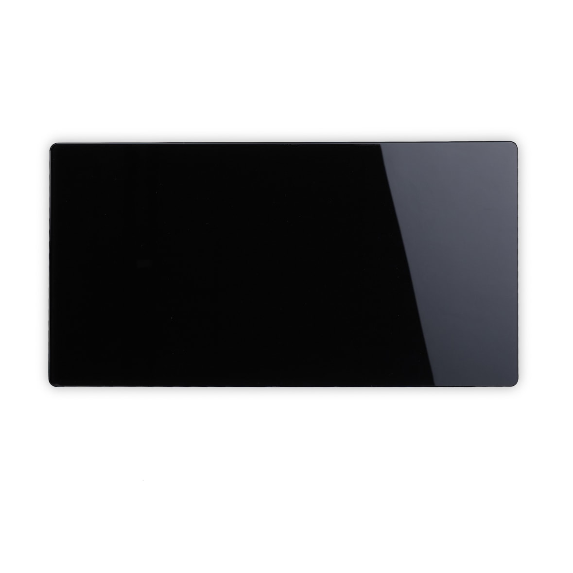 Relaxdays Magnettafel, beschreibbar, inkl. 3 Magnete & Stift, abwischbar, rahmenlos, Magnetboard Glas, 20x40 cm, schwarz