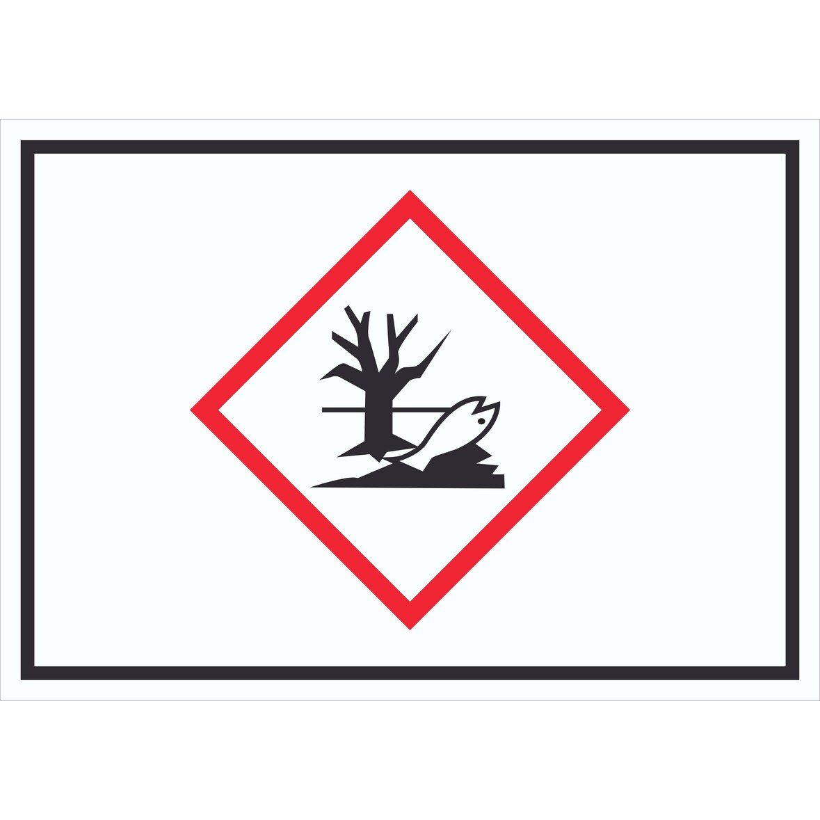 Schild Gewässergefährdend Symbol Verunreinigung von Wasser A2 (420x594mm)