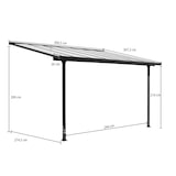 thumbnail of HABRITA toit terrasse en aluminium 9.21 m² gris anthracite tt3030al