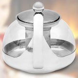 thumbnail of Teekanne mit Teesieb aus Edelstahl / Glas 1,2 Liter