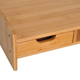 thumbnail of Monitorständer aus Bambus 49x26x12 cm Natur mit Schublade und Ablagefach Schreibtisch Organizer, stabile Erhöhung bis 10 kg