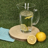 thumbnail of Max Krug Glaskrug 1 L klar mit Henkel & Ausgießer Limo-Karaffe Eistee-Kanne Saft