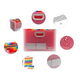 thumbnail of Exacompta - Réf. 55198E - Carton de 4  trieurs valisette extensible avec poignées - 24 compartiments  - couleur cristal