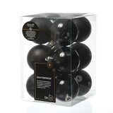 thumbnail of Weihnachtskugeln bruchfest 6cm Christbaumkugeln schwarz 12 Stück