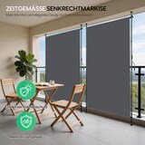 thumbnail of Vertikalmarkise Polyester dunkelgrau 220-310 cm höhenverstellbar, ohne Bohren