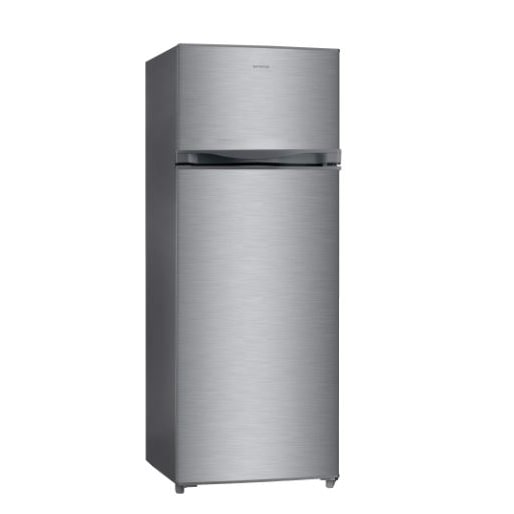 INFINITON Frigorifico Dos Puertas FG-249D14XEA, 204 l, 143 cm, LED Interior, Ciclico, E, Inox