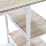 thumbnail of Mesa de Escritorio Colón Blanco, Mesa de Ordenador, 2 estantes, Estilo Industrial, 110 x 55 x 76 cm