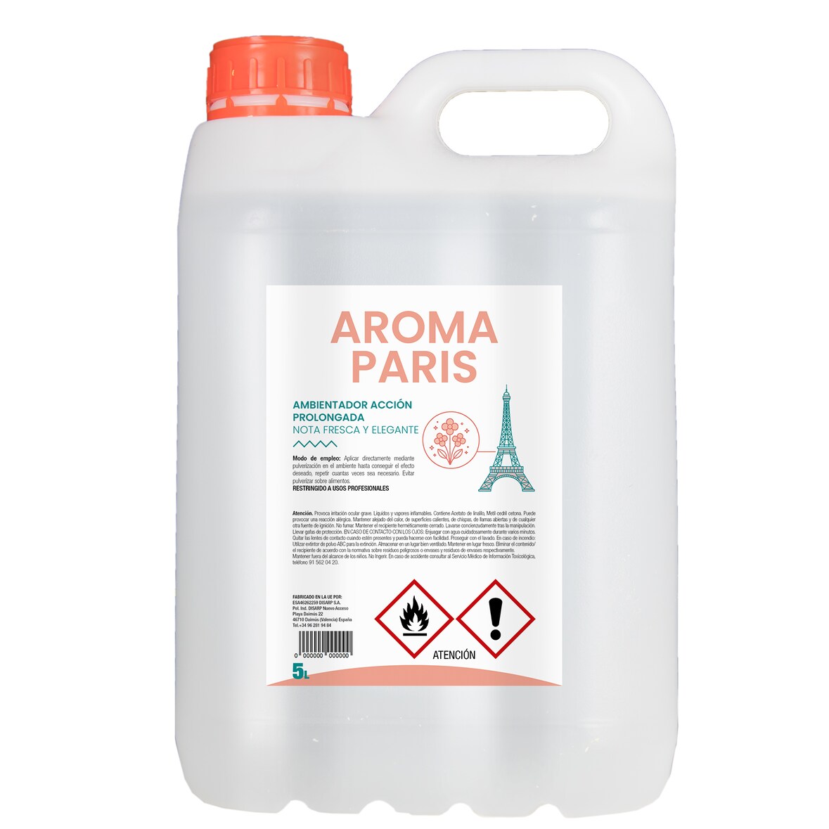 Ambientador con aroma París aroma menta formato 5 litros