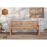 thumbnail of Gartenbank Teakbank DEGAD - Holz Teak 200x61x93 cm | Holzbank 200 Cm Gartenbank Sitzbank Mit Lehne Wetterfest Bank Garten Terrasse