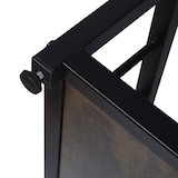 thumbnail of Bartisch-Set mit 2 Barhockern 3-teiliges Tischset Stehtisch Barstuhl mit 2 Ablagefläche aus Metallgestell und MDF schwarz-rostfarbe, Industriestil 