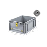 thumbnail of PROREGAL Eurobox NextGen Insight Cover | HxBxT 17x30x40 | 16 Liter | Niedrig/Gelb | Eurobehälter, Transportbox, Transportbehälter, Stapelbehälter