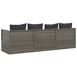 thumbnail of vidaXL Outdoor-Loungebett mit Kissen Grau Poly Rattan