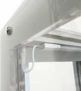 thumbnail of Romux® Kühlvitrine für Konditorei Quadratisch Tischgerät 2 Böden Weiß 470 Liter Umluftkühlung | Kühlvitrine Gerade Glasscheiben
