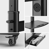 thumbnail of ONKRON Soporte Pie TV con Altura Regulable para pantallas de 50 a 90 pulgadas, hasta 90 kg, Inclinado, VESA máximo 800x600, TS1891-B Negro