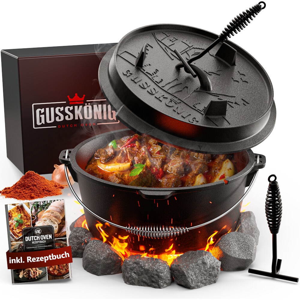 GUSSKÖNIG  Dutch Oven 9 l mit Füßen