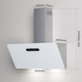 thumbnail of CIARRA Afzuigkap A+++ 650m3/u Afzuigkap 90 cm WIFI + APP en knoppen met aanraaksensor Booster VM9736KW