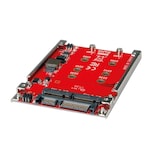 thumbnail of ROLINE M.2 naar SATA III SSD H/W adapter, 2x M.2 NGFF SSD, bootable en RAID compatibel.