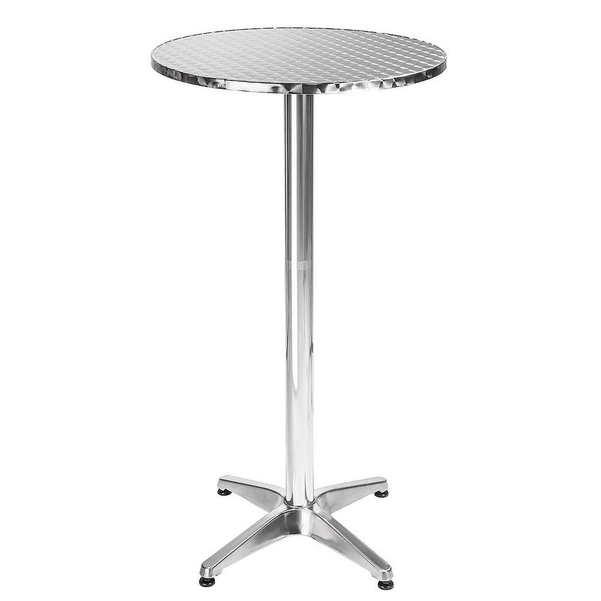 Aluminium Bistrotisch Ø60cm höhenverstellbargrau