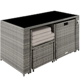 thumbnail of tectake Conjunto de ratán Palermo   gris - 403562