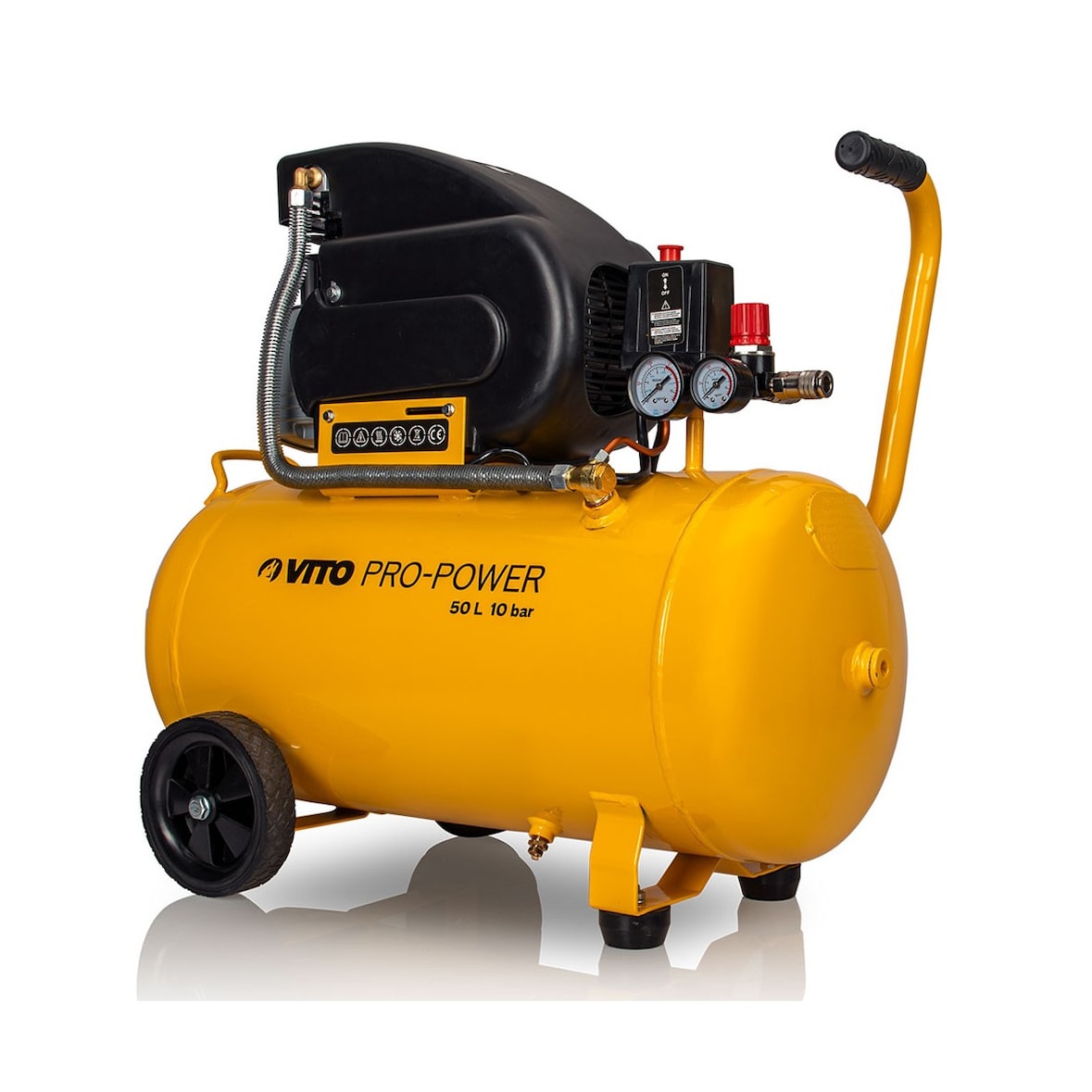 Compresseur d'air Silencieux 50 Litres 10 bar 2,5CV 145 PSI 2.5 CV VITO