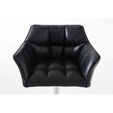 thumbnail of Banco de bar Damaso com revestimento em imitação de pele preto/branco