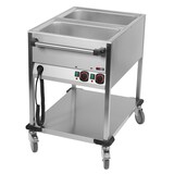 thumbnail of Bain-Marie Wagen mobiler Warmhalter Wasserbad 2xGN1/1 650x900x900mm
