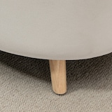 thumbnail of Otomana Puff Tapizado en Terciopelo Taburete de Almacenaje Elíptico con Tapa Extraíble y Patas de Madera para Dormitorio Salón Pasillo 71x51,5x42 cm