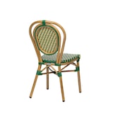 thumbnail of Chaise de terrasse LOUVRE - Tressage vert et beige