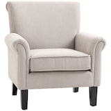 thumbnail of HOMCOM butaca de salón tapizada en tela sillón relax con reposabrazos asiento extraíble y lavable patas de madera estilo moderno 79x78x87 cm