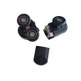 thumbnail of Box Doccia 80x120x80 Scorrevole Reversibile 3 Ante H190 Vetro Temperato 6mm Cabina Doccia Cristallo Serigrafato  - Nero