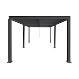 thumbnail of BERLINLODGE Pergola | HxBxT 220x600x300cm | Gartenpavillon Lamellen-Pavillon | Anthrazit | 10cm-Aluminium-Gestell | Regenrinne sturmfest