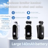 thumbnail of Oreillette Bluetooth Professionnelle Avec Autonomie 12h Et Connexion Double Appareil Noir YONIS