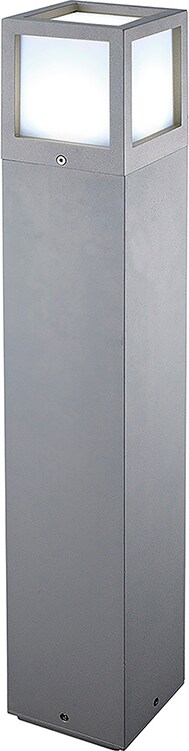 Oliver Bollard Graue Stehleuchte mit E27-Fassung IP65 65cm - Rossini Group, vielseitige Außenleuchte aus Aluminium