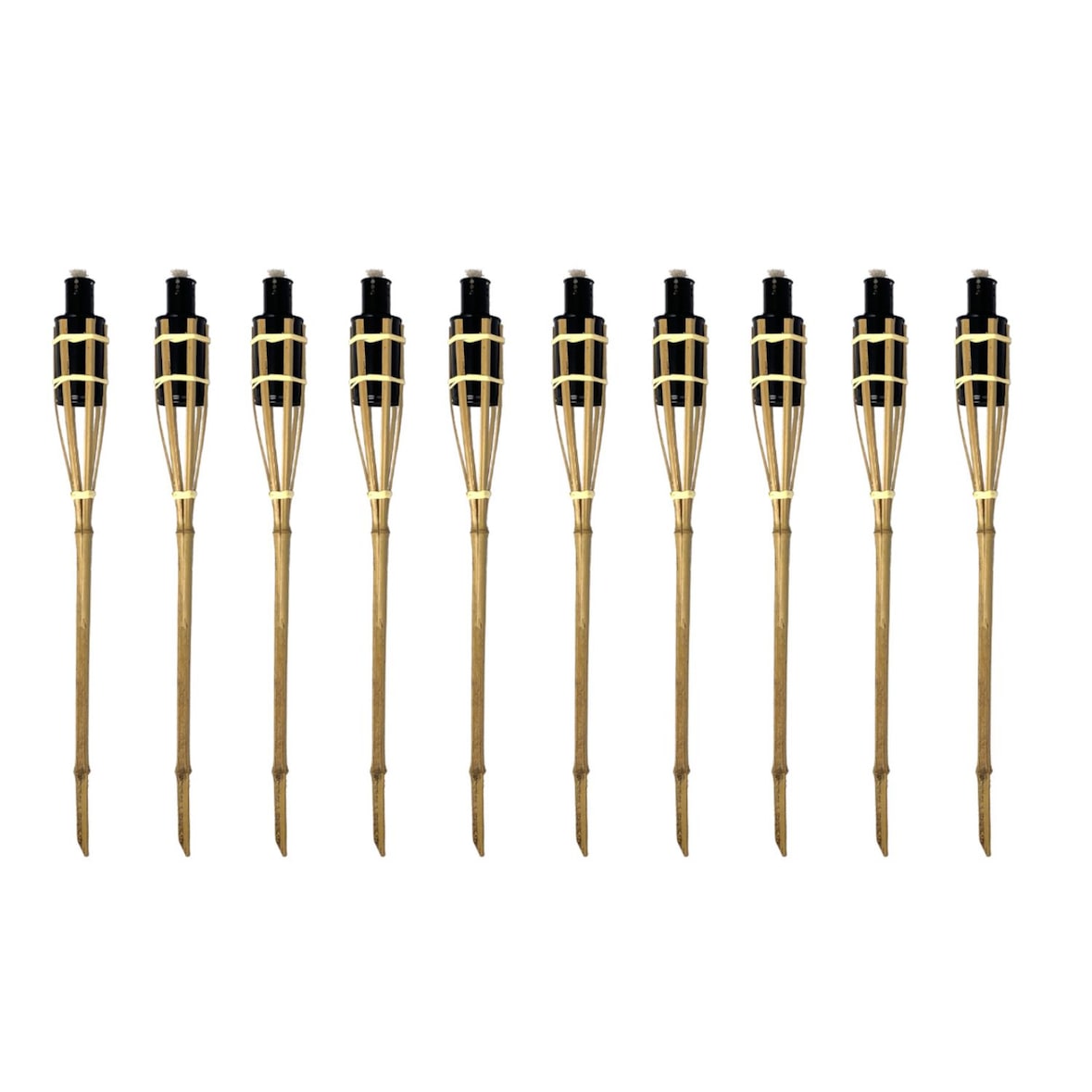 10er Set Bambusfackeln 90 cm natur Fackel Gartenfackel