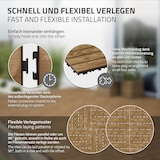 thumbnail of ECD Germany – WPC Terrassenfliesen – 30x30 cm Teak 2m² | Klickfliesen Holzoptik für Balkon & Terrasse