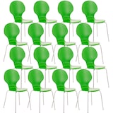 thumbnail of Set van 16 stapelstoelen Diego groen