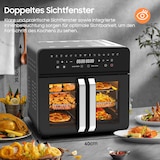 thumbnail of Heißluftfritteuse 23L Dual Zone - XXL Airfryer mit French Door | Heissluftfritteuse Ofen mit Doppelkammer, 15 Programme, 2200W, 12 Zubehör, 50-200℃