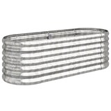 thumbnail of Helloshop26 - Fioriera rialzata per piante e fiori adatta a terrazze e giardini acciaio verniciato a polvere finitura argento 02_0039718