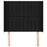 thumbnail of vidaXL Kopfteil mit Ohren Schwarz 103x16x118/128 cm Stoff