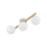 thumbnail of Deckenlampe MIEKE 3x G9 bis 8W Holz hell Weiß Metall Glas LE111386